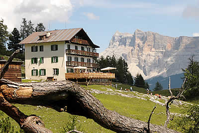 Refuge hut Gardenacia Dolomites